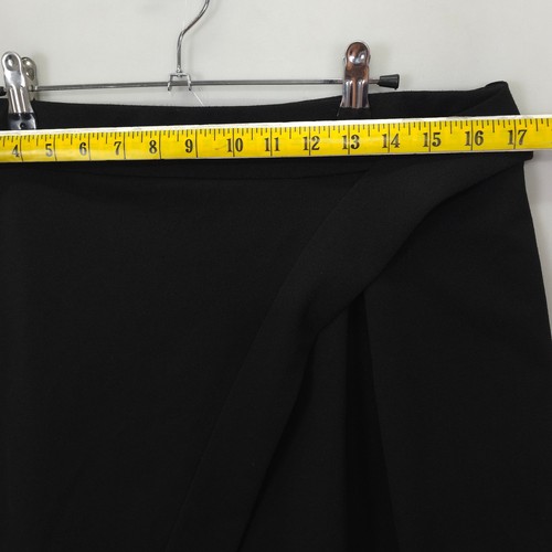 Courtenay schwarzer A-Linien Rock Damen L knielang Bindeband Taille Stretch Karriere Freizeit - Bild 5 von 9