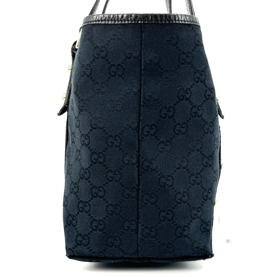 Gucci Mini Tote Bag GC Pattern Black Leather Authentic Excellent Condition thumbnail 7