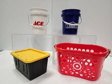 Lowes Ace Hardware Mini Bucket Teeny Tote & Target Mini Basket 4 Pk