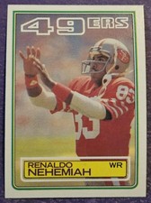 1983 Topps #171 Renaldo Nehemiah Rookie Football card San Francisco 49ers!