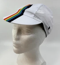 Hikenture Cycling Cap White With Pride Rainbow Unisex OSFM