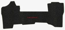 Lloyd Berber Front Carpet Mat for '67-70 Chevy K10 Pickup w/Chevy Red on Black