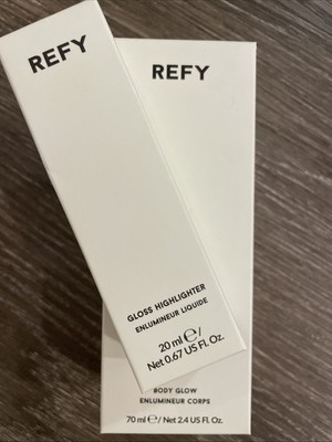Refy Gloss Highlighter & Body Glow Illuminate Duo Set Shade Topaz NIB Retail $68