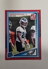 2025 Panini Donruss - Rated Rookie Andrew Mukuba #380 Press Proof Red (RC)
