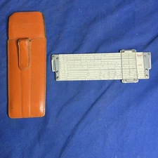 K&E Keuffel & Esser 68-1130 Slide Rule w/Leather Case Deci Lon 5 Great Condition