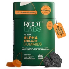 Root Labs Alpha Gummies  4000 mg Pure Himalayan Shilajit  60 Gummies, F.S