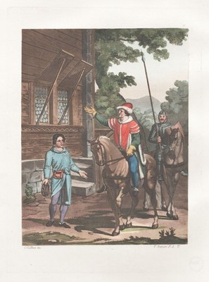 Hermann Gessler Aquatint Etching Switzerland Ferrario 1820