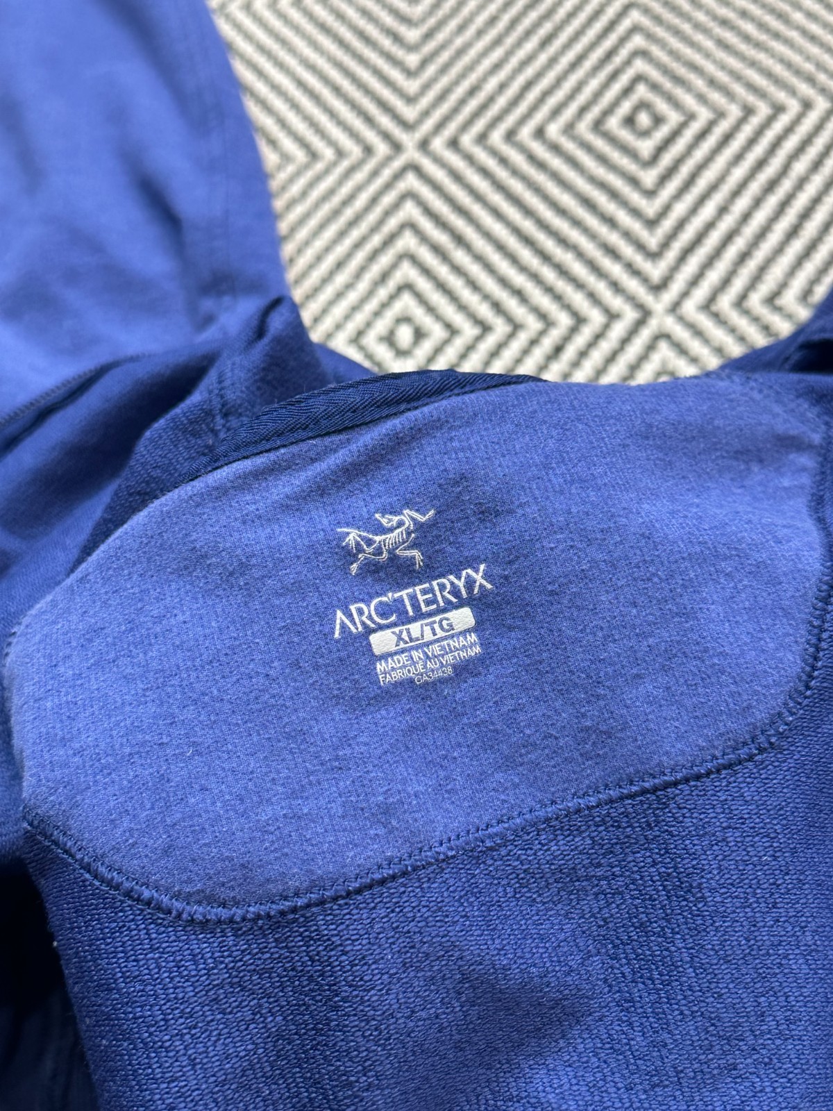 Women's Arc'teryx Word On End Full Zip Hoodie Sweatshirt Blue Size XL Hiking image 7