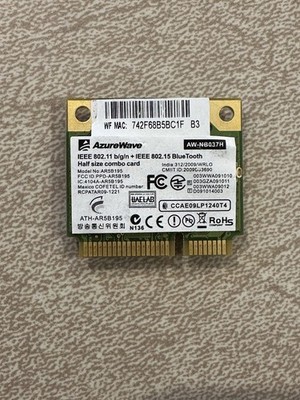 Atheros AR5B195 802.11n BT Half AW-NB037H OEM Asus 0C08-002U000A 04G030007152