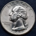 1947 S Washington Quarter 25c Silver BU UNC GEM Brilliant Uncirculated #97323