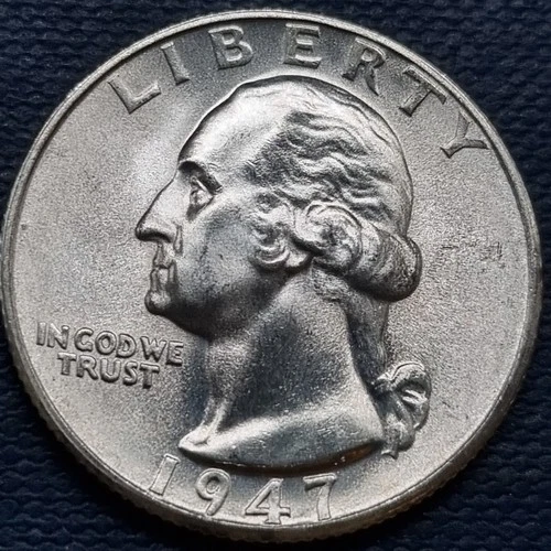 1947 S Washington Quarter 25c Silver BU UNC GEM Brilliant Uncirculated #97323