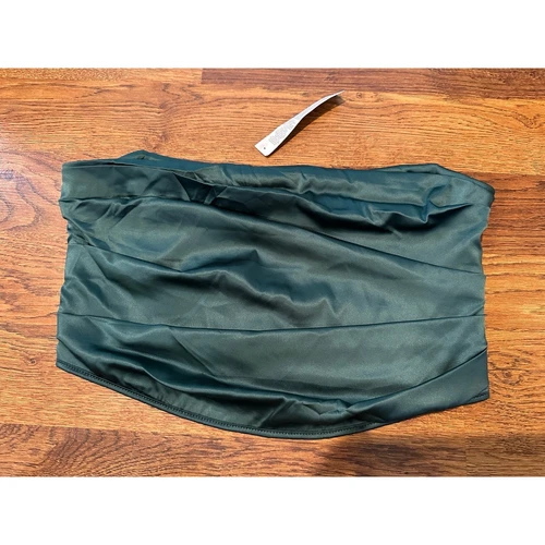 ASOS DESIGN Women’s Satin Corset Top Emerald Green Size 14 – NWT Statement Piece