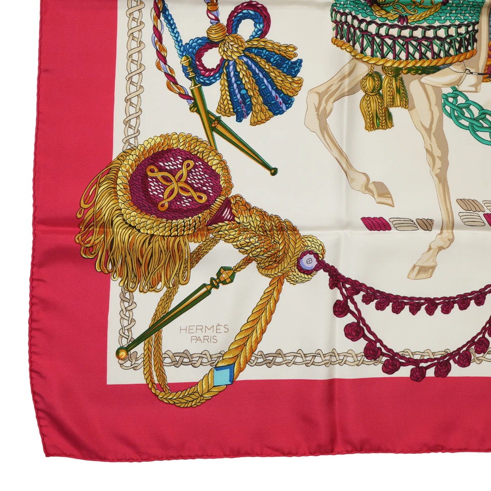 HERMES Carre 90 "Le Timbalier" 100% Silk Scarf Vintage Rare Cleaned - Image 4 of 4