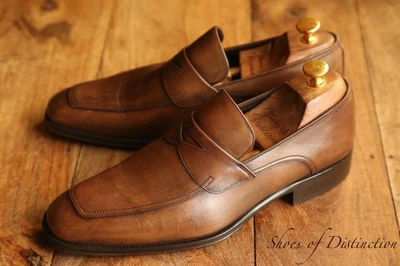 Mocassins Ermenegildo Zegna marron chaussures hommes UK 8 US 9 EU 42 - Photo 1/4