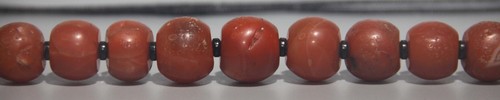 Wonderful Real Tibet Vintage Old Buddhist NanHong Agate Bead Necklace Amulet 35P - Picture 5 of 14