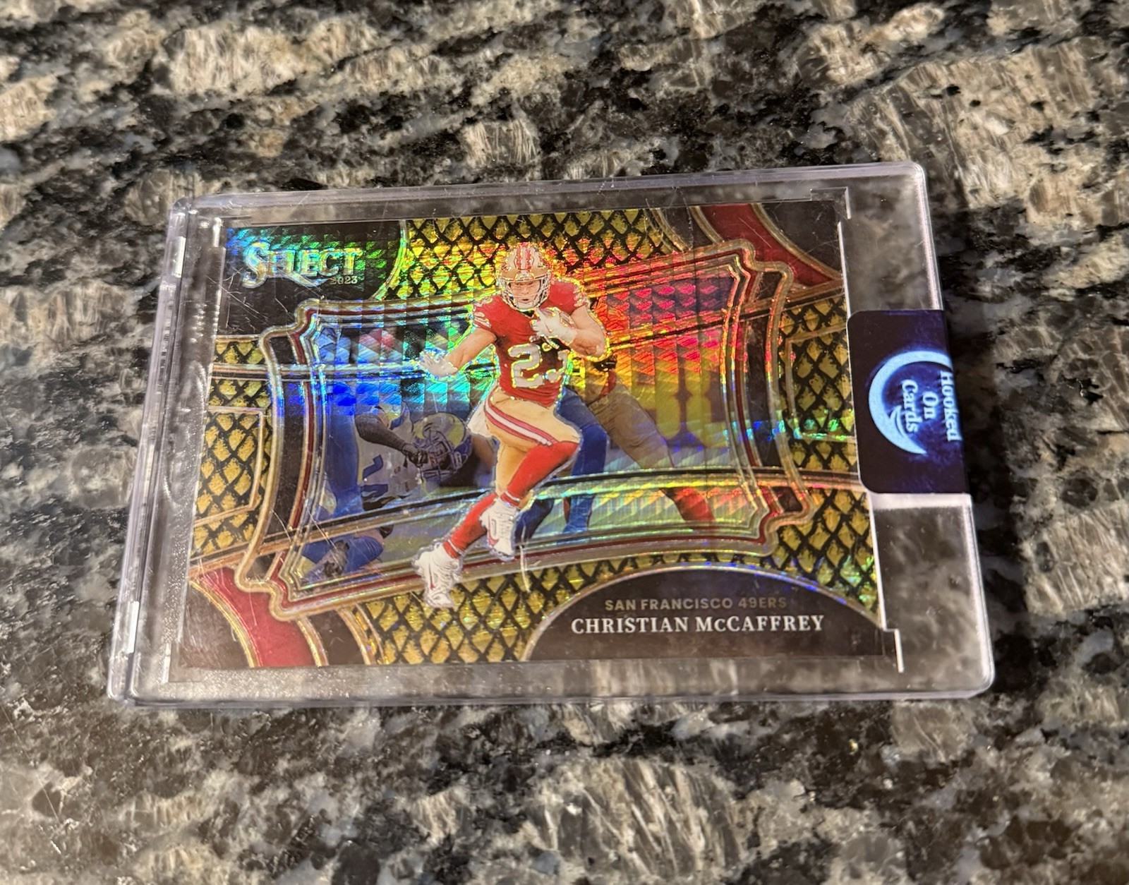 CHRISTIAN MCCAFFREY 2023 Select GOLD DRAGON SCALE /10 Field Level #382 SP SSP