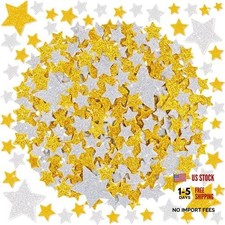700Pcs Foam Stickers,Glitter Foam Stars Stickers Self Adhesive 4 Gold Silver