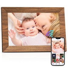 Uhale Digital Picture Frame 32GB Storage 10.1 Inch Wood WiFi Electronic Photo...