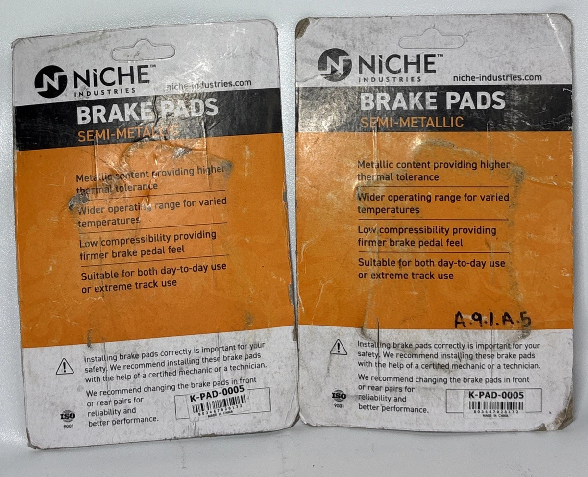 2x Niche Semi-Metallic Brake Pads K-PAD-0005 For Polaris Various Models photo 2