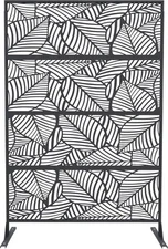 Indoor/Outdoor Metal Privacy Fence Screen Patio Fence Divider Freestanding 1pc