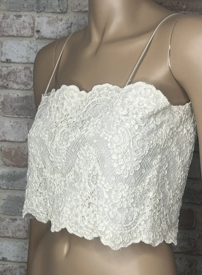 VTG Lace Womens Top BELGIAN BRUSSELS DUCHESSE POINT DE  LACE Handmade Small - Image 2 of 4