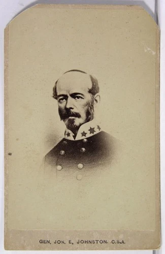1860s CIVIL WAR CONFEDERATE STATES ARMY GENERAL JOE JOHNSTON CDV PHOTO By BRADY