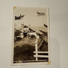 Vintage Real Photo Postcard Rppc Cape Foulweather Lookout Depoe Bay Oregon