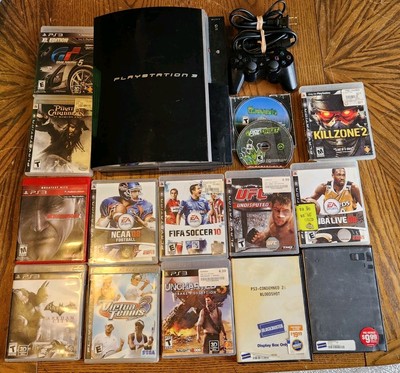 Sony PlayStation 3 Fat PS3 Console System With Controller And 15 Games CECHG01