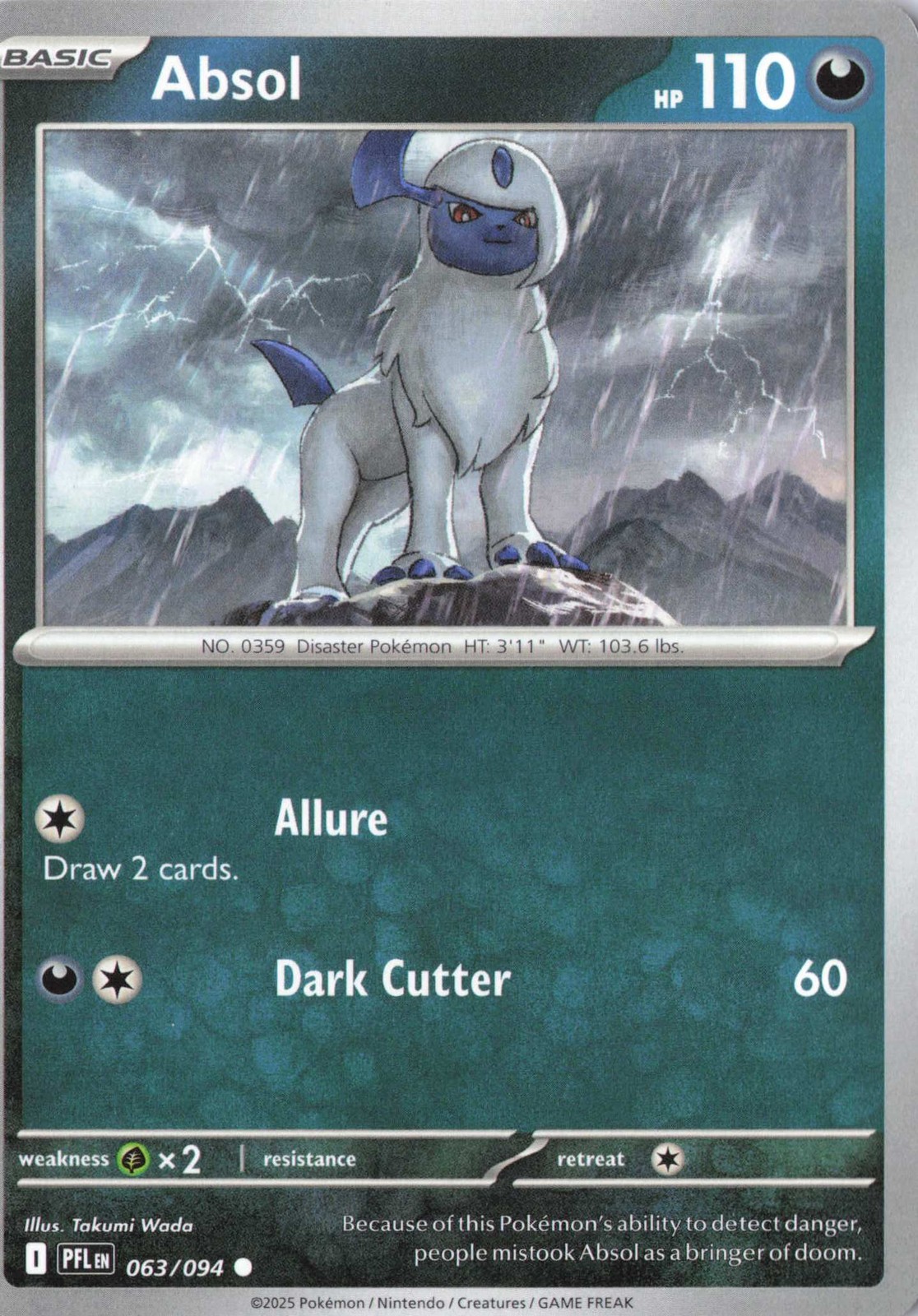 Absol Common ME02: Phantasmal Flames 063/094 NM