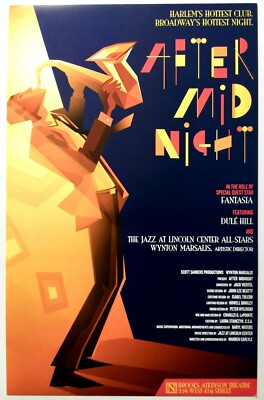 "AFTER MIDNIGHT" ORIGINAL BROADWAY WINDOW CARD POSTER ~ BROOKS ATKINSON ...