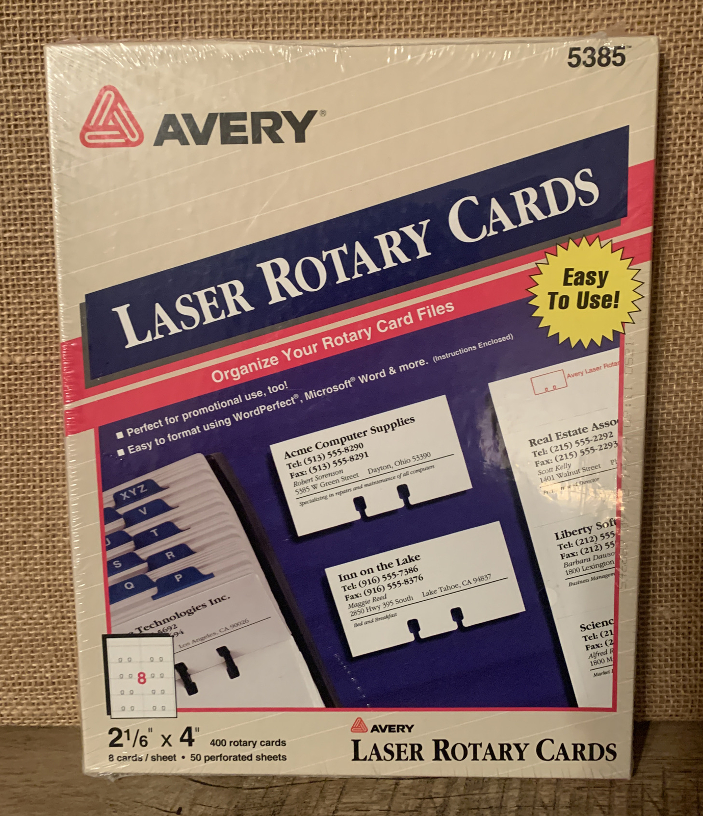 Avery 5385 Small Rotary Cards Laser Inkjet 2 1/6” x 4” 400ct Color