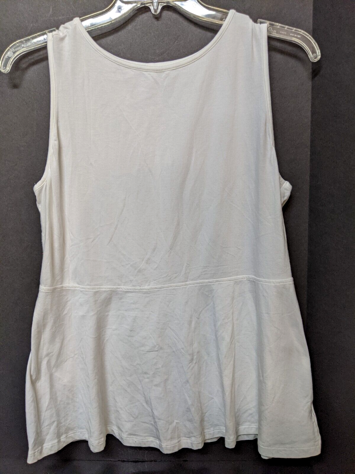 AnyBody Move Active Stretch Jersey Tank White Size Large A289830