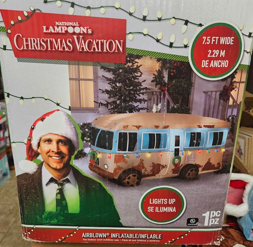 Gemmy 7,5 Fuß breit Weihnachten Urlaub Onkel Eddies Wohnmobil Weihnachten aufblasbar - Bild 1 von 5