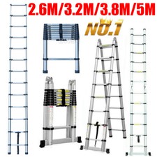 Mehrzweckleiter Teleskopleiter Stehleiter  Ausziehleiter Leiter 150KG 8.5-16.5ft