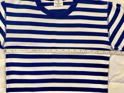 Women's Hanna Andersson Blue White Stripe Short Sleeve Organic Cotton Shirt XS - Picture 6 of 9