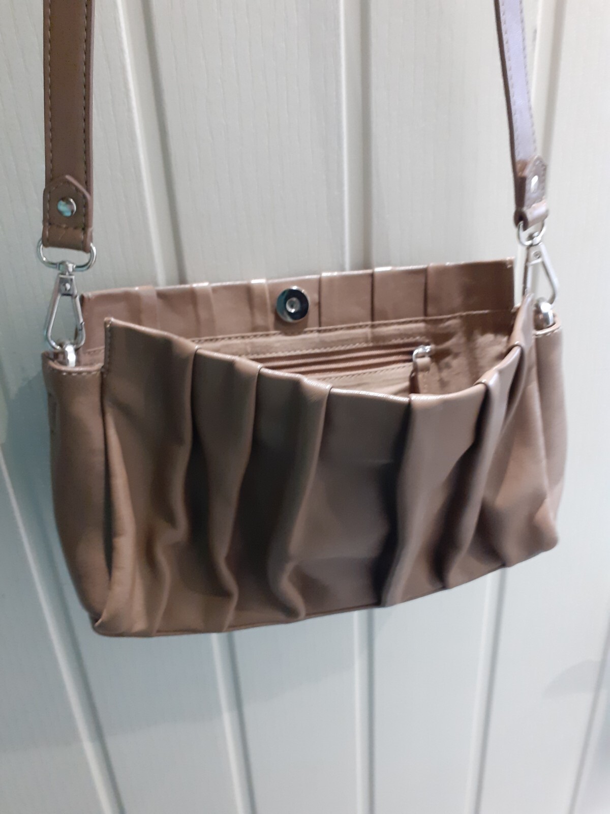 Principles Small Beige Handbag, Button Fasten, Sh… - image 1