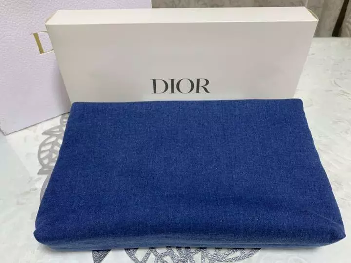 blue dior pouch