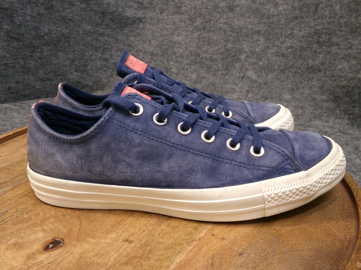 Converse Chuck Taylor All Star Ox Blue Suede Nubuck Sneakers Shoe