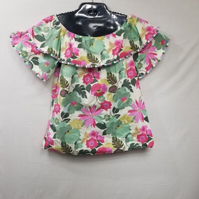 See and Be Seen Boutique Floral Off Shoulder Top Size Medium 