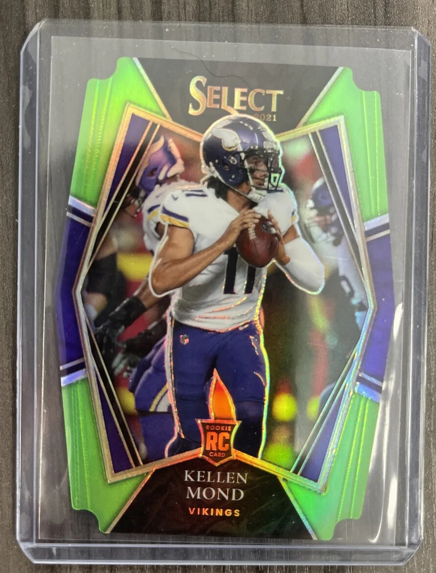 2021 Panini Select Kellen Mond 164 Premier Neon Green Die-Cut PRIZM 125 / 349 RC