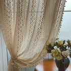 American Country Cotton- Linen Tassel Curtains Crochet Hollow Translucent