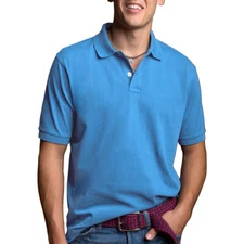 Men's Polo Shirt Dri-Fit Golf Sports Plain Cotton Jersey T Shirt Short Sleeve