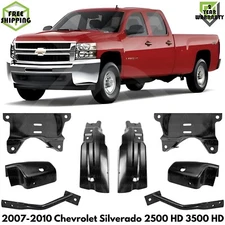 Front Bumper Brackets Kit For 2007-2010 Chevrolet Silverado 2500 HD 3500 HD
