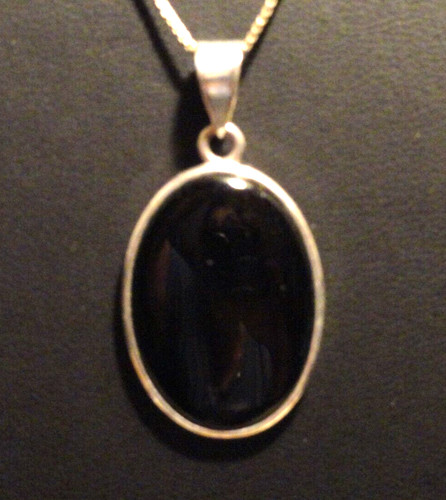STERLING SILVER 925 BLACK ONYX PENDENT🌺