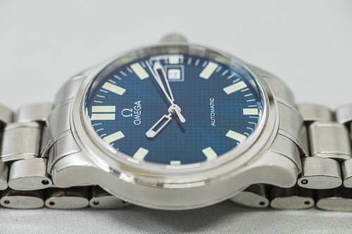 *NEAR MINT* OMEGA Dynamic Classic 5203.81 Cal.1108 Automatic Blue Dial Mens 36mm - Picture 4 of 17