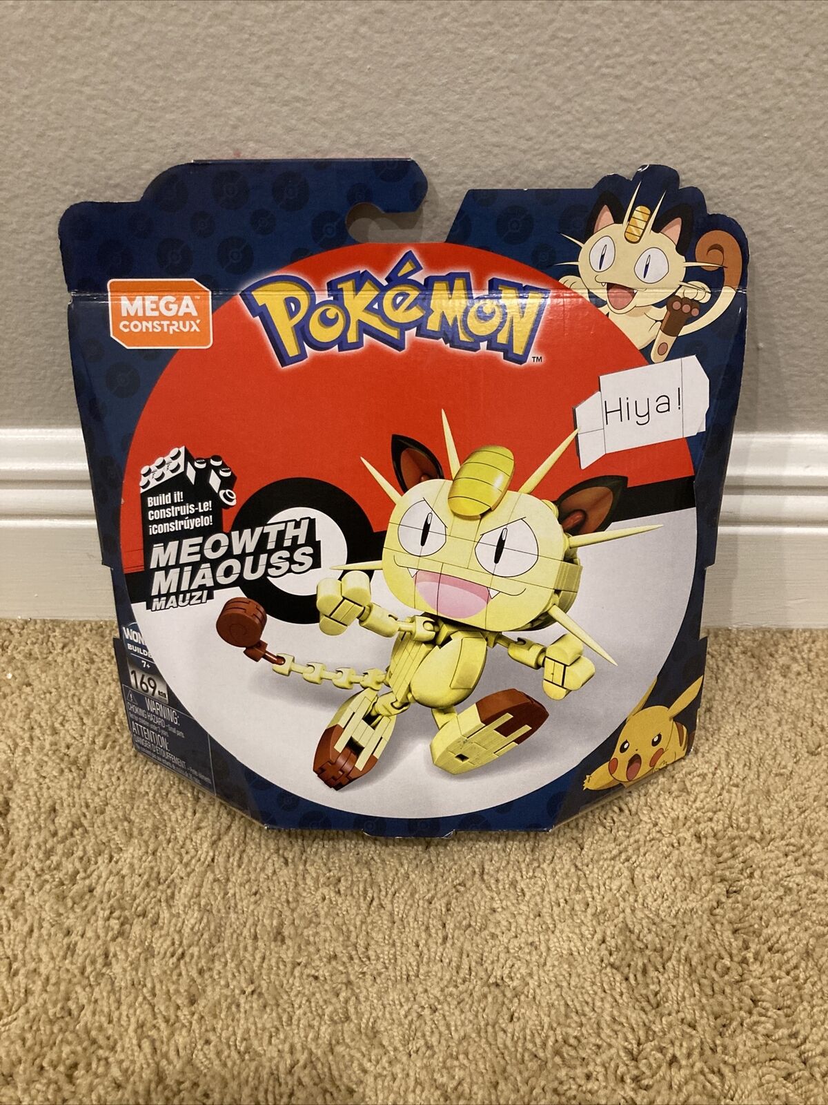 MEGA Pokemon Building Kit Motion Pikachu (1092 Pieces) for Collectors