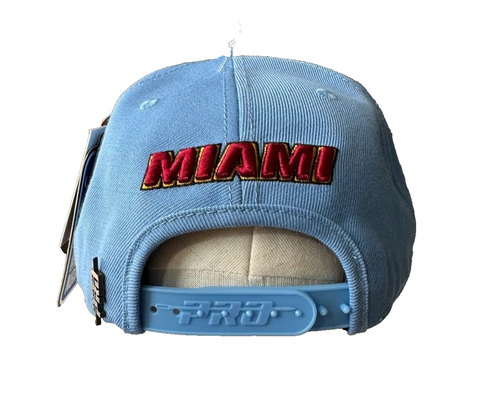 NBA Miami Heat Pro Standard Snapback 3D Embroidered University Blue Hat NEW - Image 4 of 4