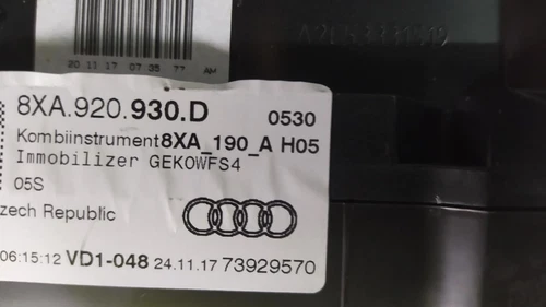 8XA920930D Cuadro Instrumentos para AUDI A1 SPORTBACK (8XF) Adrenalin 20 224781 - Imagen 5 de 10