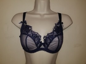 Agent Provocateur Piper set in navy bra size 36D and ouvert AP 4 large NWT