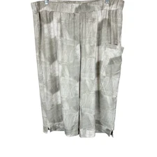 LOGO Lounge by Lori Goldstein Reg. French Terry Wide Leg Crop Pants X-Large Size